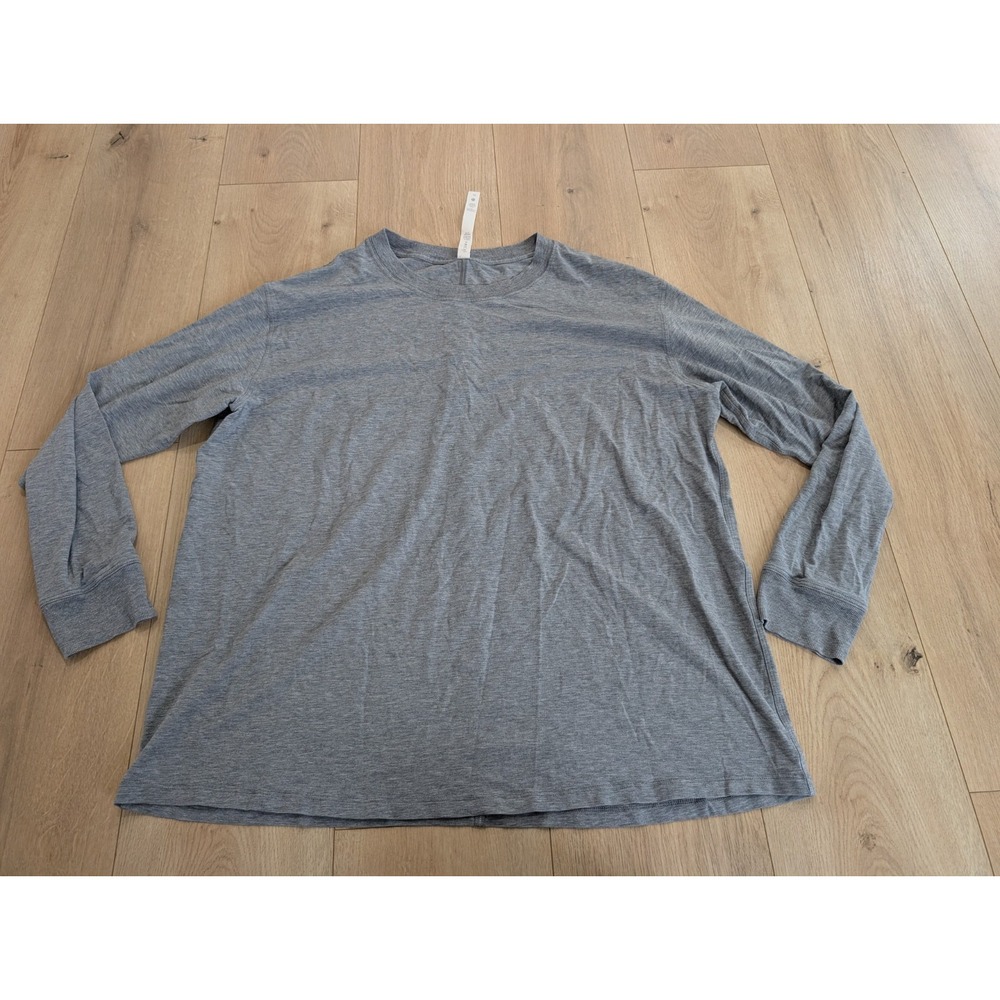 Lululemon All Yours Long Sleeve Heathered Core Medium Grey Size 14